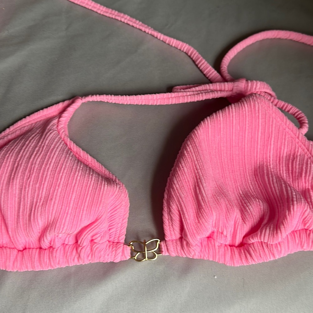 Pink bikini top